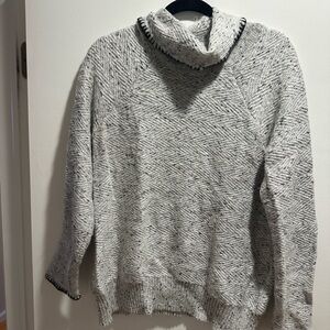 Cable & Gauge Gray Cowl Neck Sweater